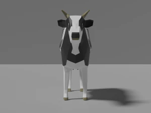 low poly cow 3D Model