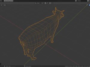 low poly cow 3D Model