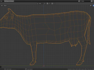low poly cow 3D Model