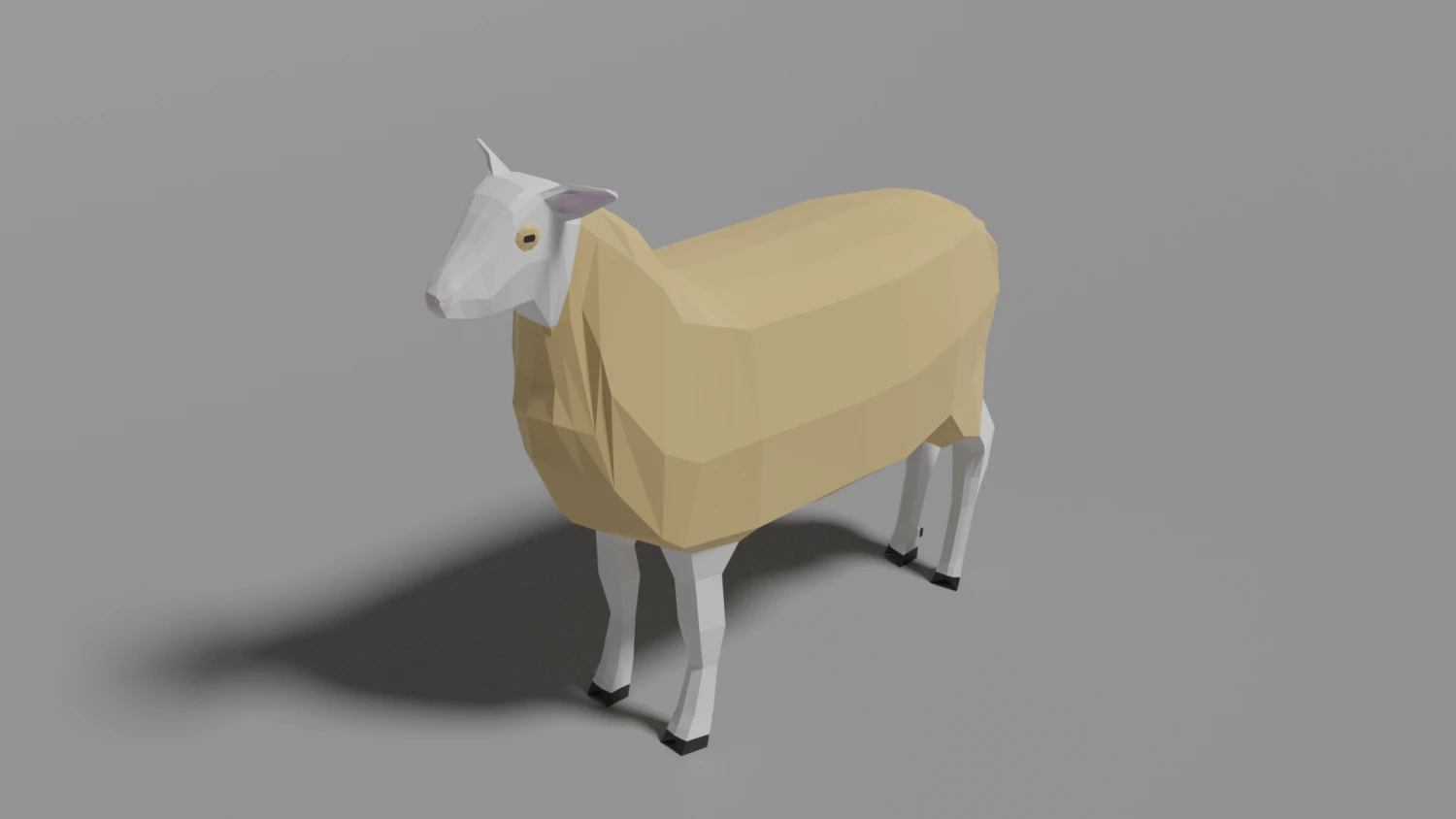 low poly sheep 3D Model .c4d .max .obj .3ds .fbx .stl .blend 