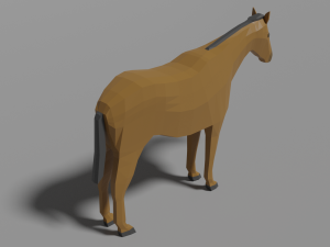 low poly horse 3D Модель