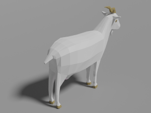 low poly goat 3D मॉडल