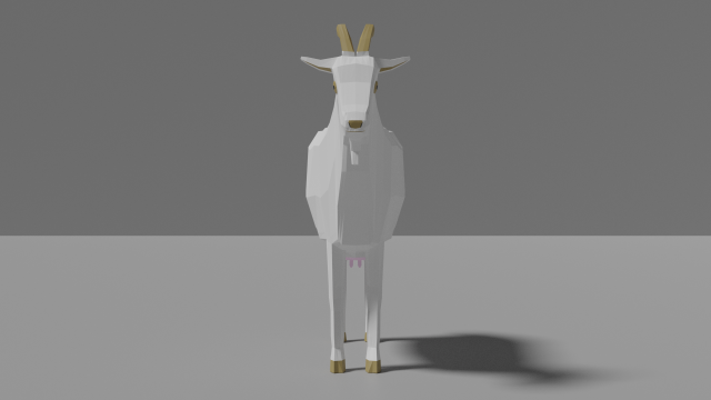 low poly goat Low-poly 3D Model