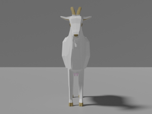 low poly goat 3D मॉडल