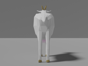 low poly goat 3D मॉडल