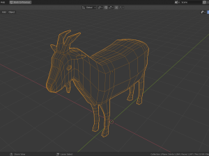 low poly goat 3D मॉडल