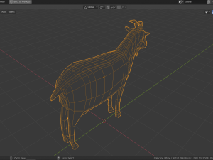 low poly goat 3D मॉडल