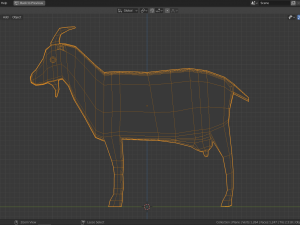 low poly goat 3D मॉडल
