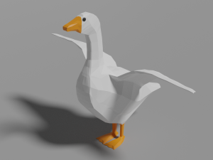 low poly goose 3D Model