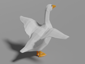 low poly goose 3D Модель