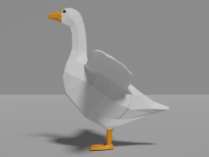 low poly goose 3D Модель