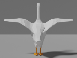low poly goose 3D Модель
