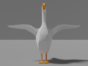 low poly goose 3D Модель