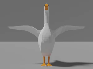 oca low poly Modello 3D
