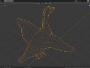 low poly goose 3D Модель