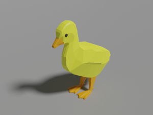 low poly gosling 3Dモデル