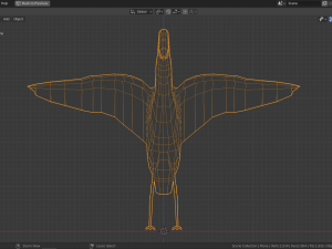low poly capped heron 3D Model