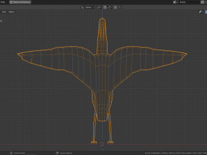 low poly capped heron 3D Model