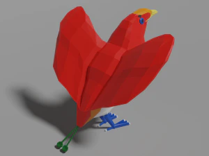 low poly bird of paradise 3D Model
