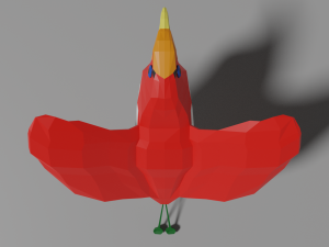low poly bird of paradise 3D Model
