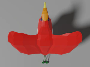 low poly bird of paradise 3D Model