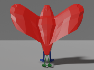 low poly bird of paradise 3D Model