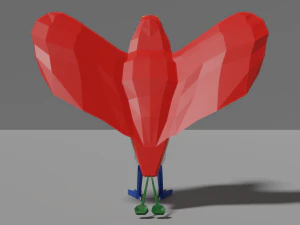 low poly bird of paradise 3D Model