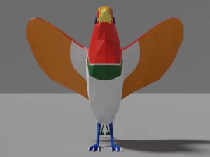 low poly bird of paradise 3D Model