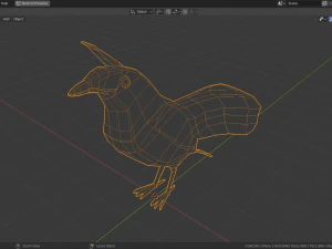 low poly bird of paradise 3D Model