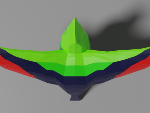 low poly turaco 3D Model