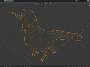 low poly turaco 3D Model