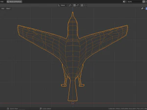 low poly turaco 3D Model