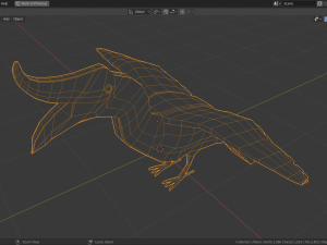 low poly hornbill Model 3D