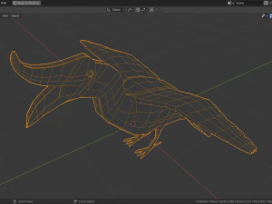 low poly hornbill 3D Model