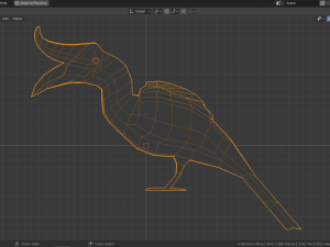 low poly hornbill Model 3D