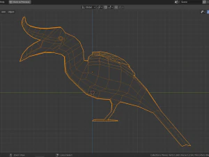low poly hornbill 3D Model
