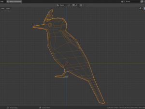 low poly royal flycatcher Modèle 3D