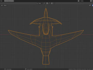 low poly royal flycatcher 3D Model