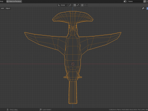 low poly royal flycatcher Modèle 3D