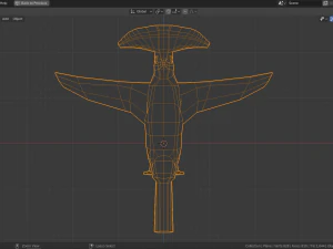low poly royal flycatcher 3D Model