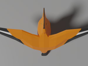low poly cock-of-the-rock Modèle 3D