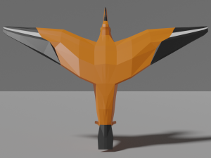 low poly cock-of-the-rock Modèle 3D