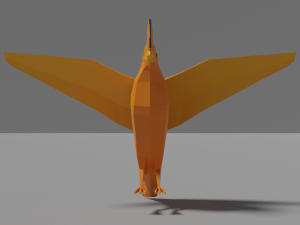 low poly cock-of-the-rock Modèle 3D