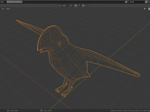 low poly cock-of-the-rock Modèle 3D