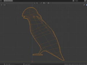 low poly cock-of-the-rock 3D Model