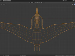 low poly cock-of-the-rock 3D Model