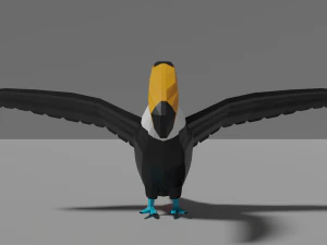 low poly toucan 3D Model