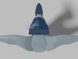 low poly boat-billed heron 3D 模型