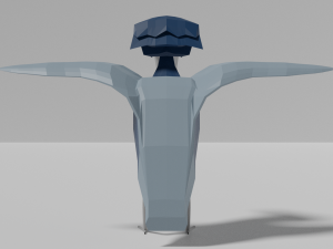 low poly boat-billed heron 3D 模型