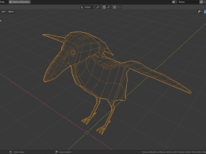 low poly boat-billed heron 3D 模型